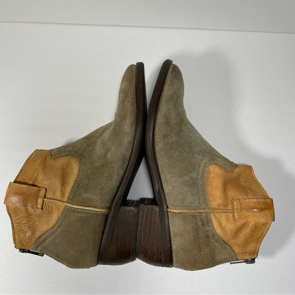 Steve Madden Western leather suede booties 8